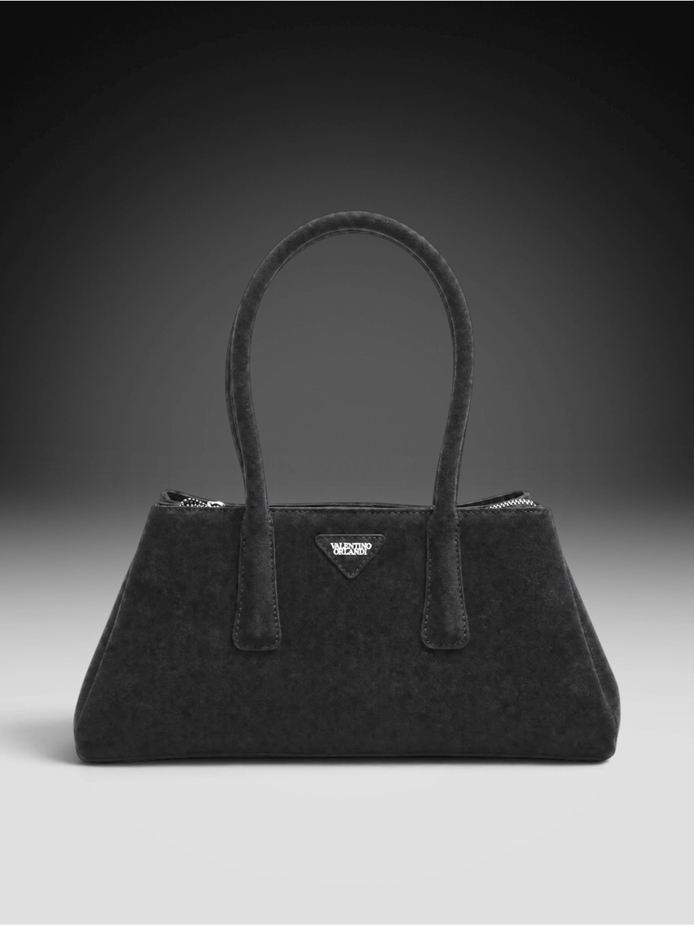 Valentino Orlandi “Nelly” (New Style!) Faux Suede Trapezoid Shoulder Bag - NWT